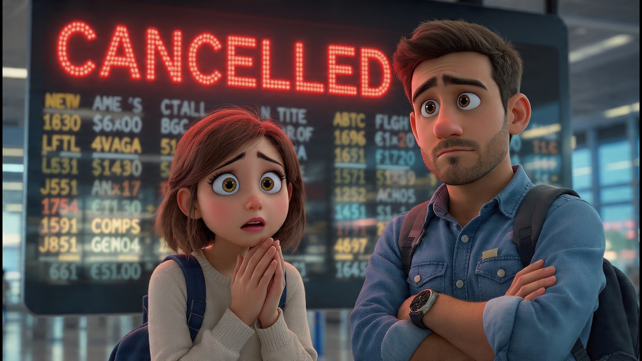 Real English at the Airport ✈️ | Flight Delayed & Cancelled Conversation (Easy English)