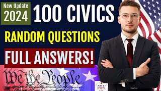 Clear Voice  100 Civics Questions Random For The US Citizenship Interview (Update 2024)