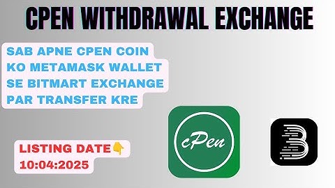 Cpen Coin ko sab apne metamask wallet se bitmart exchange par withdrawal kre🔥💰