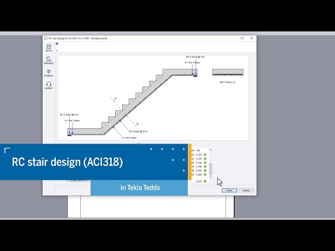 Tekla Tedds - RC stair design (ACI318)