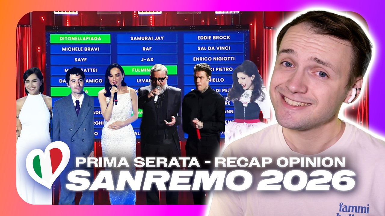 SANREMO 2026 🇮🇹 PRIMA SERATA RECAP ALL SONGS Opinion (Arisa, Ditonellapiaga, Fulminacci, Levante...)