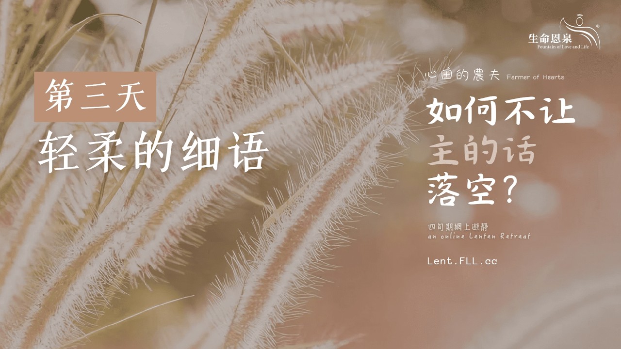 #如何不让主的话落空？ | 第三天 | 轻柔的细语 (普通话) #心田的农夫 - YouTube