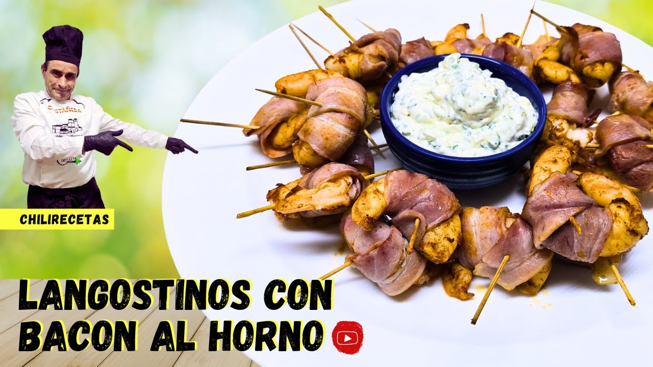 ¡El aperitivo que triunfa en Navidad! 🎄 Langostinos con bacon y salsa tártara casera