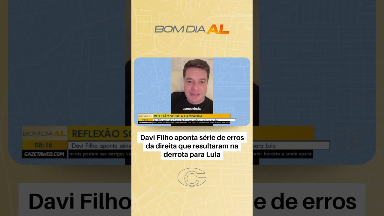 Davi Filho aponta série de erros da direita que resultaram na derrota para Lula
