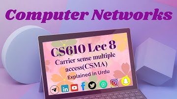 CS610 short Lecture 8 with Urdu Explanation || What is CSMA with detail