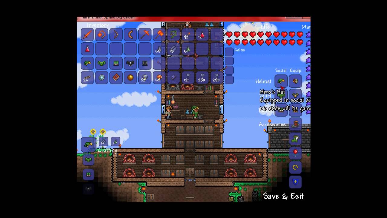 Terraria How to Make the Hero costume and tuxedo YouTube