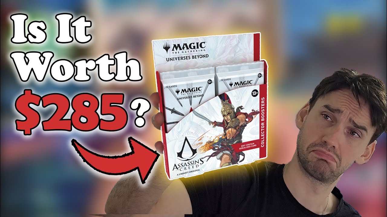 Let't Pull $285 From This Assassins Creed Collector Booster Box. Let't Pull $285 From This Assassins Creed Collector Booster Box.