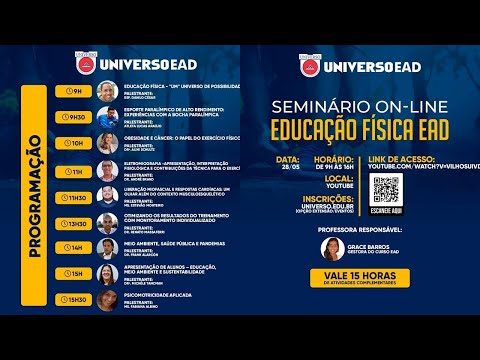 Seminário Online de Educação Física UNIVERSO 2022.1