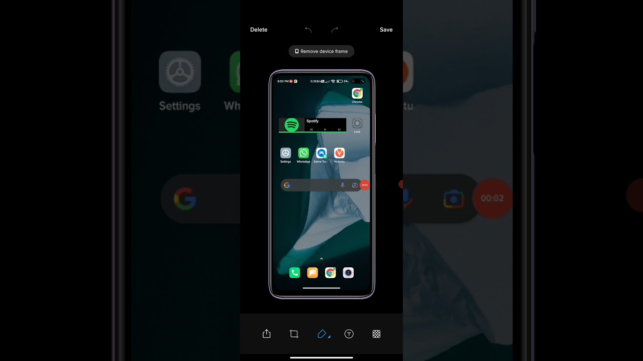 how to add mobile frame in screenshot 