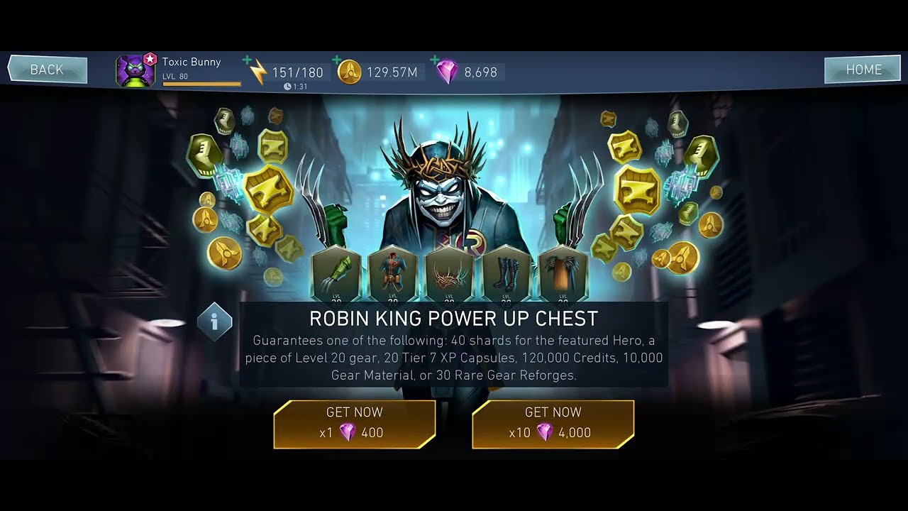 Injustice 2 Mobile - Robin King Power Up Chest opening (20 Feb 23)