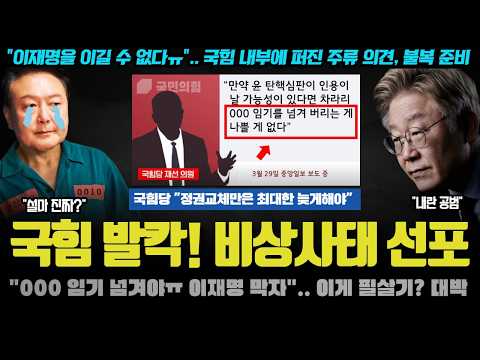 국힘 난리났다!! 여당 내부에서 흘러나온 &amp;#39;이재명 대통령&amp;#39; 막는 비법(?).. 멘탈 나갔구나 진짜 ㅋㅋ
