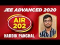 Ep  137 jee advanced topper 2020  air 202 hardik panchal interview trueinspirationalseries