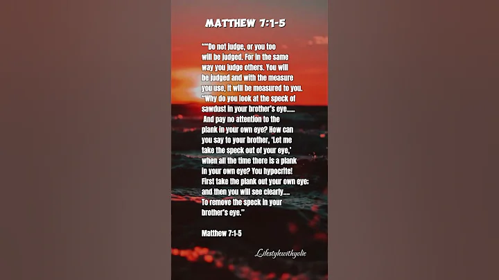Matthew 7:1-5 Do not judge, or you too will be judged. #christianlife #jesus #shorts #prayer #amen