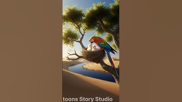 The dolphin watered the tree and the parrot built its nest on the same tree.😭#ai #parrot #trending