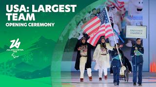USA 🇺🇸 | Largest Team Paralympic Athletes Parade | Opening Ceremony | Milano Cortina 2026 ❄️🏔️