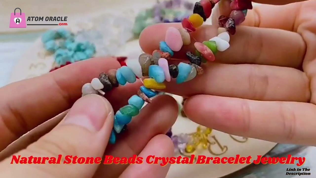 Irregular Natural Crystals 7 Chakras Stone Bracelet Beads Amethyst Jewelry Bracelet