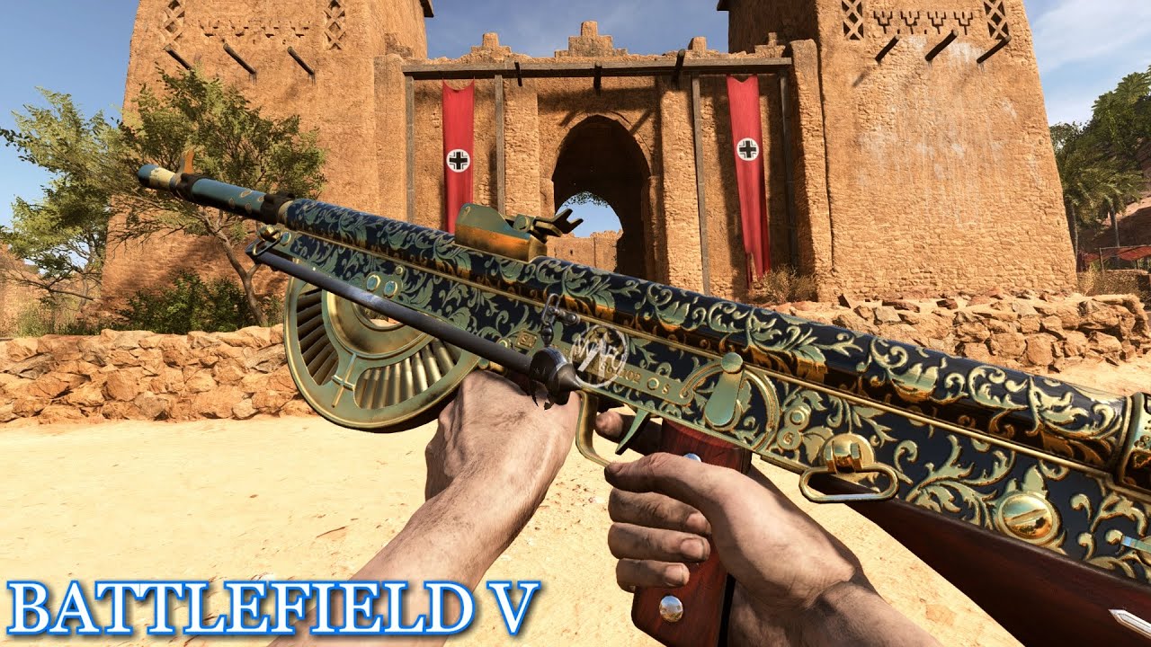 Battlefield 5 - Chauchat gold skin multiplayer gameplay - best support gun