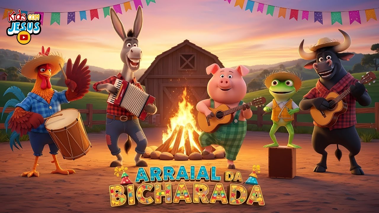 Arraial da Bicharada - Música Infantil Gospel Animada