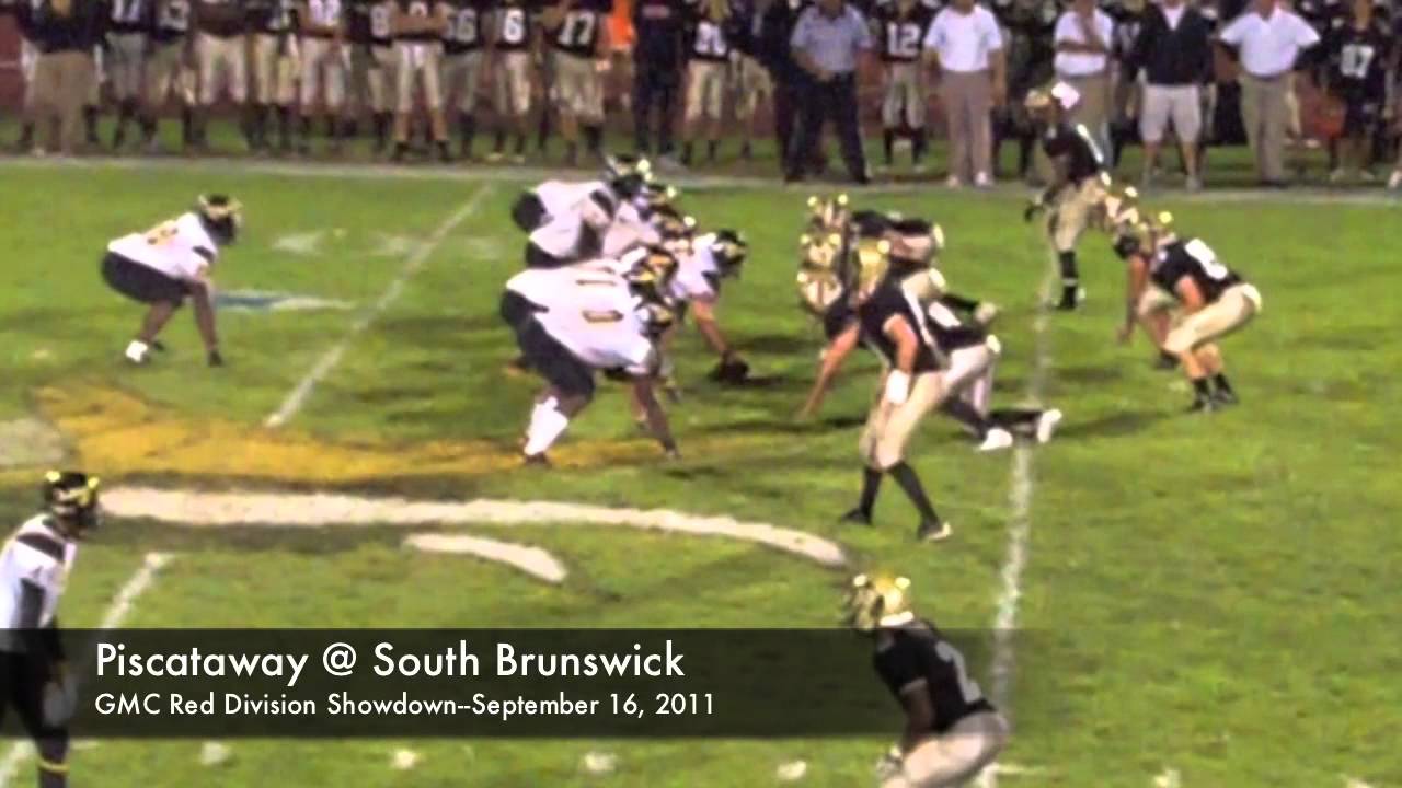 GMC Gridiron Highlights--Piscataway @ South Brunswick--Early Season Red Division Showdown