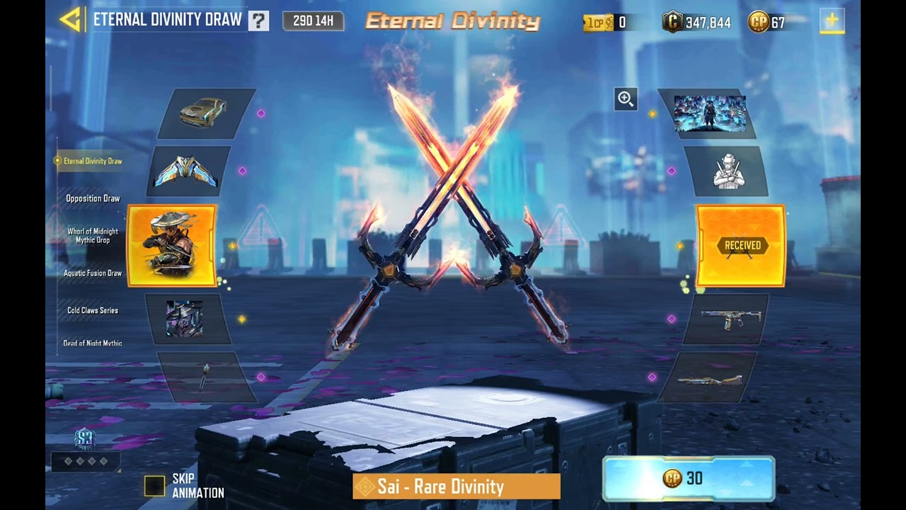 CODM - Eternal Divinity Draw - Sai Rare Divinity First Draw!!