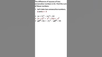 The difference of squares of two consecutive numbers is 61. Find the sum of these numbers.