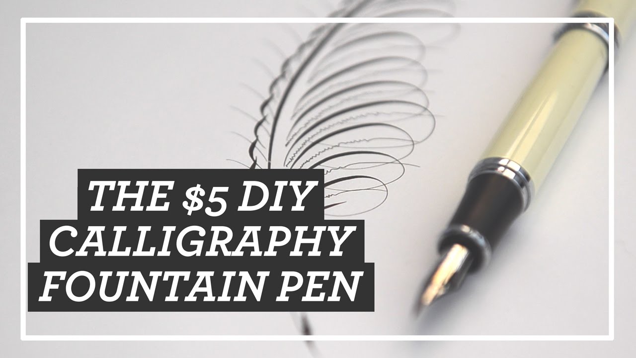The $5 DIY Calligraphy Fountain Pen || Flex pen tutorial - YouTube