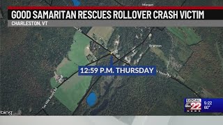Bystander pulls Vermont man from roll-over crash