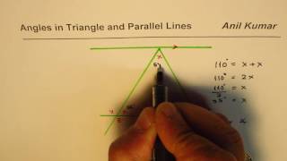 Find Angles in Triangle from Exterior Angle