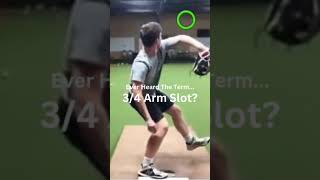 Here's a three-quarter arm slot for baseball pitchers.