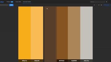 Colors palette from an image in one click