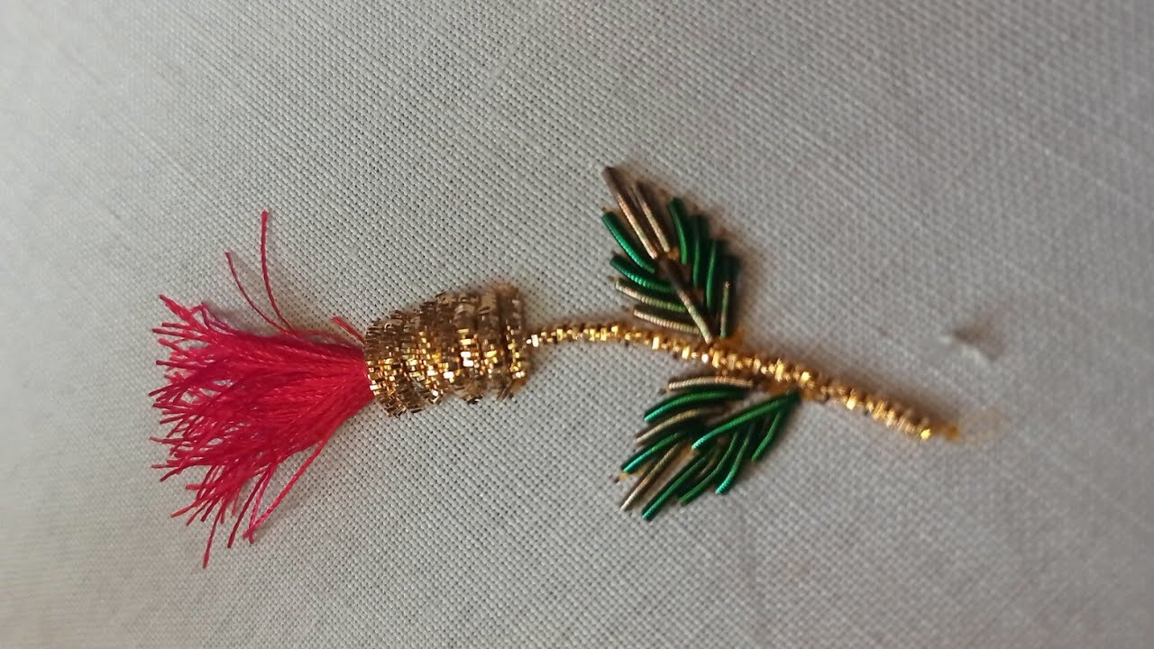 Tassel flowers in aari work YouTube