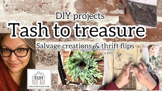 Trash to treasure / diy projects - using salvage / cottage vibes/ rustic charm