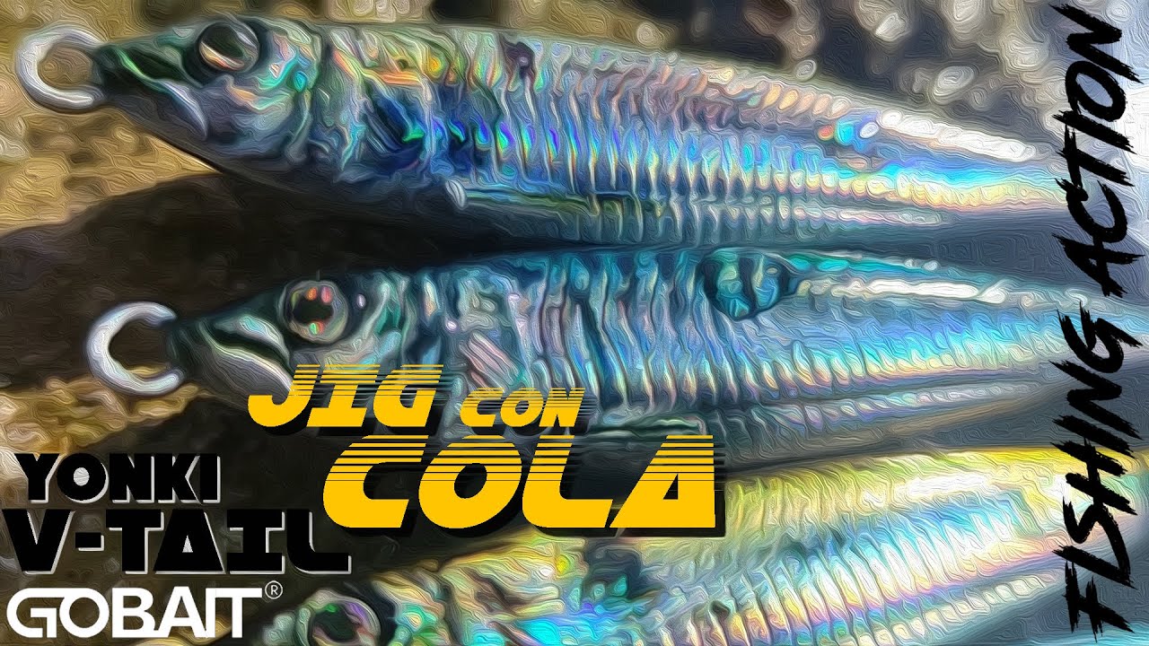 🧜🏻‍♀️ GOBAIT Jig Yonki V-Tail ✅ JIG con COLA EFECTIVIDAD 👍 