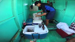 Bar setup on boat ride to cliff jump  - Ariel's Point - Boracay