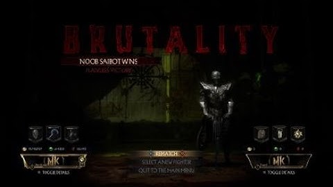 Mortal kombat 11 noob saibot brutality tutorial:  skinned