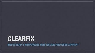 Famous Bootstrap 4 (Alpha 6) utilities: Clearfix Profile