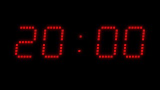 20:00 Red Glow Countdown | Silent LED Timer