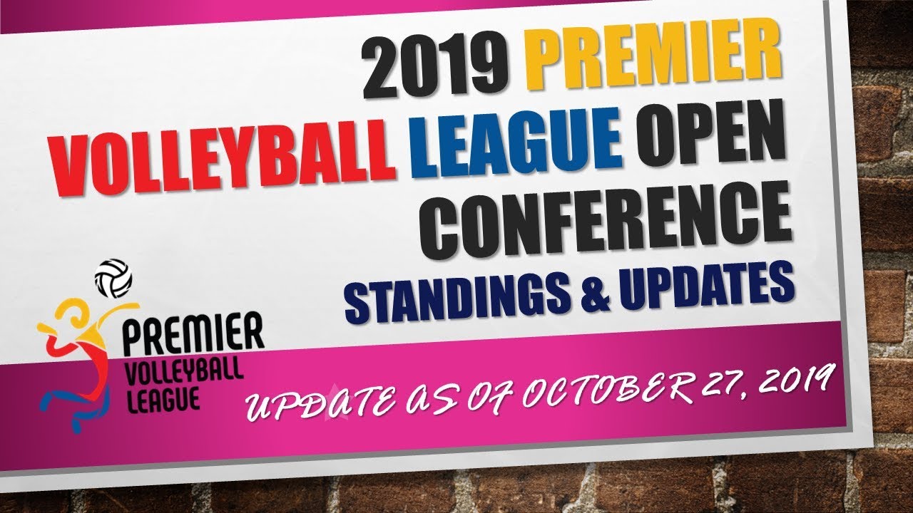 PVL 2019 Open Conference Standings, Schedules and Updates as of October 27, 2019