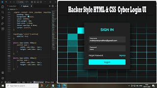 Hacker Style Login Page Design using HTML & CSS  Cyber UI | CSS html only