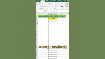 Excel tips | Advance Excel - Auto Adjust Serial Number #shorts #excel