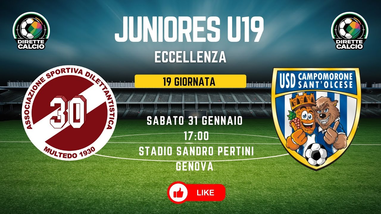 19P-R U19 MULTEDO 1930 - CAMPOMORONE SANT’OLCESE