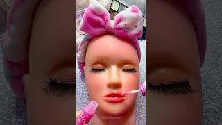 ASMR Planet Makeup on Mannequin Skincare Sounds Video Fast No talk cute gloss balm