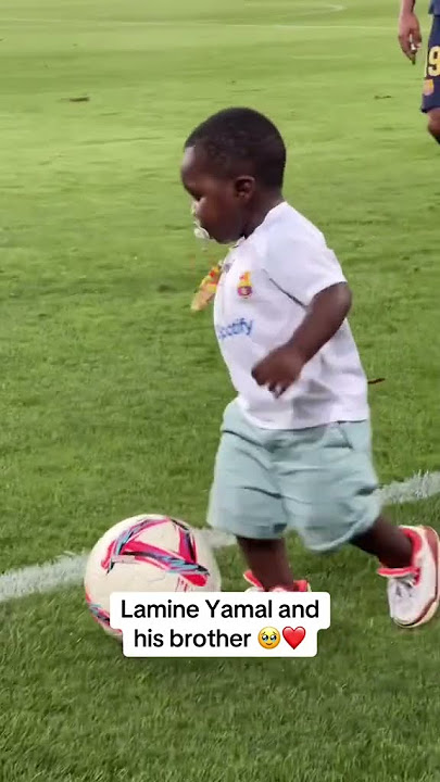 Lamine Yamal his brother playing together on the pitch ❤️ (via @fcbarcelona/TT) #shorts