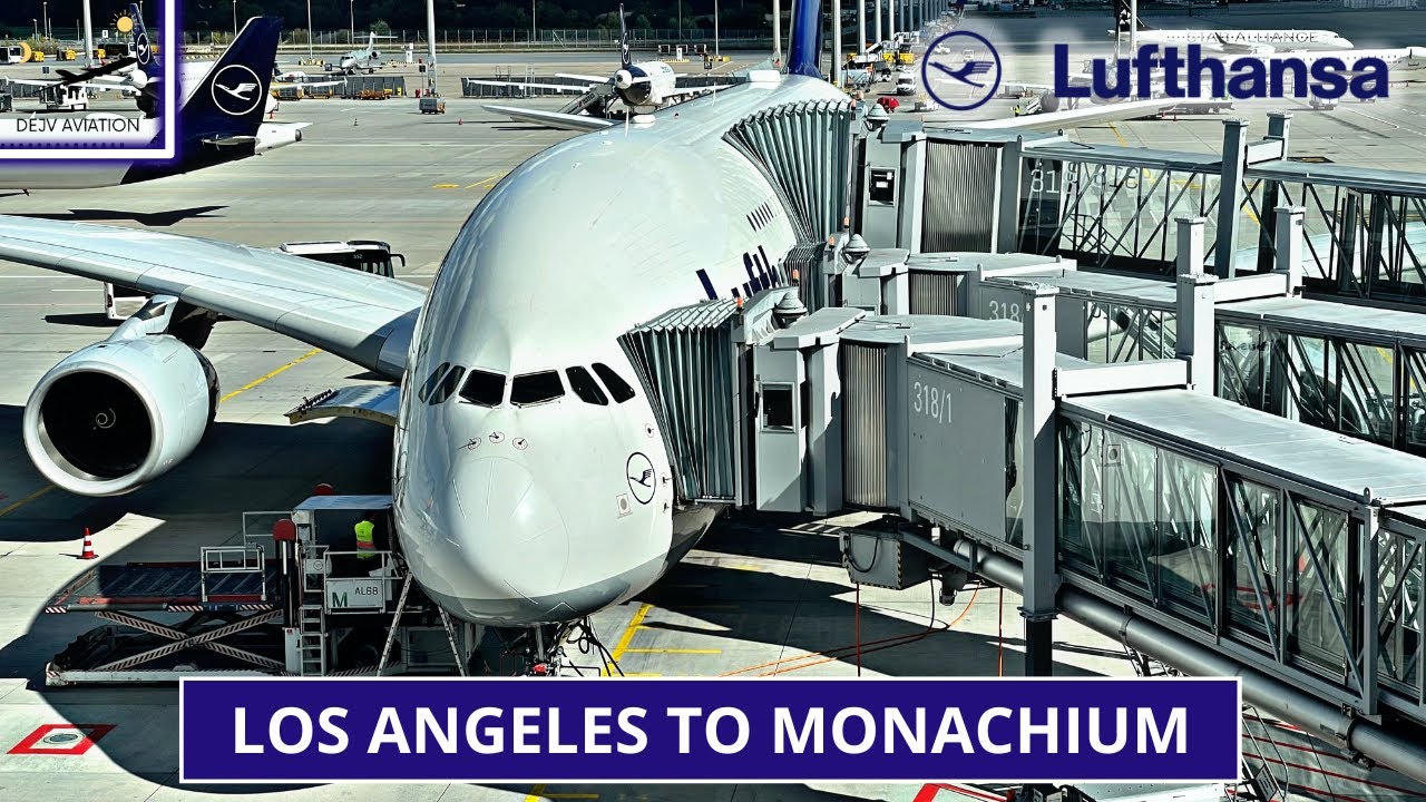 [4K] TRIP REPORT | From LA to Munich on SUPERJUMBO :D | Lufthansa Airbus A380 | Los Angeles - Munich