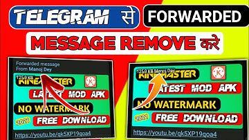How to Remove Telegram Files Forward Name | Remove Channel Forward Telegram File Captions Easily