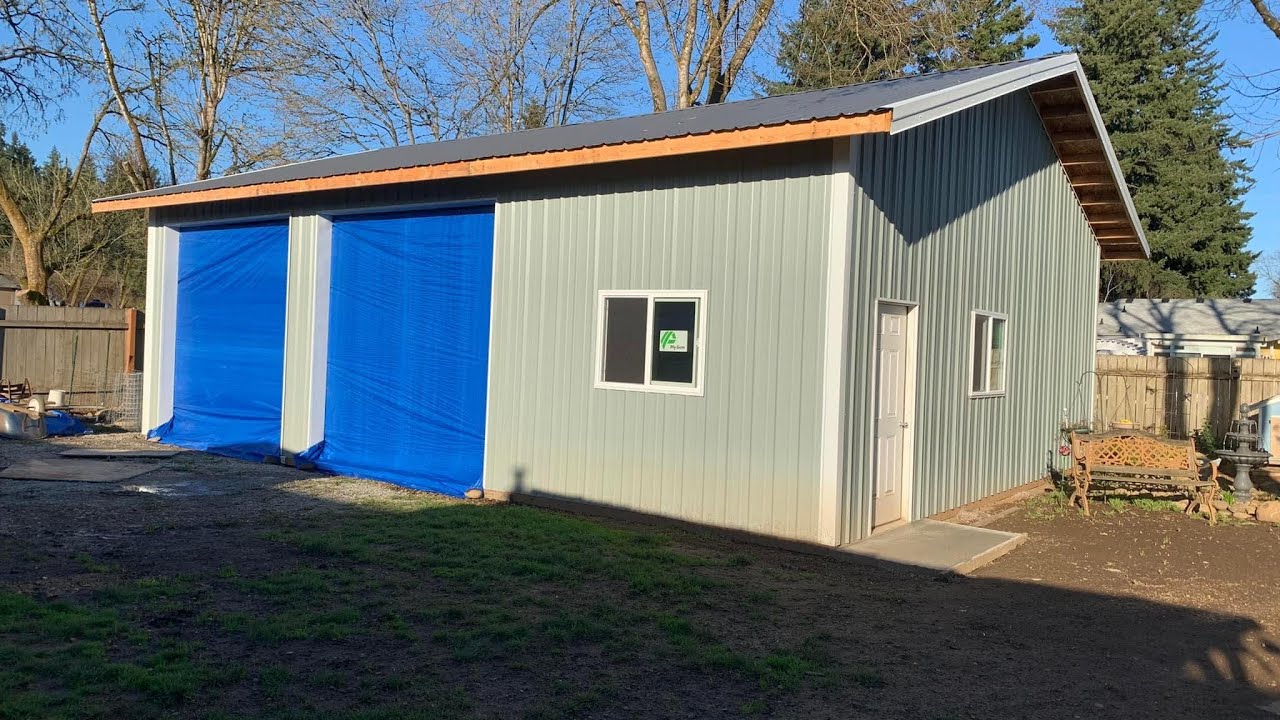 Metal pole barn shop 30x36 @ShopZ28  