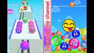 Merge ball 2048 v/ Ball run 2048 Android and ios gameplay brain test game screenshot 2