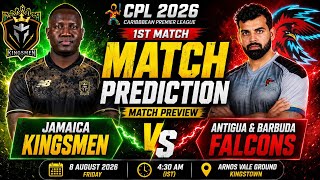 Jamaica Kingsmen vs Antigua & Barbuda Falcons 1st Match Prediction 2026 | मैच कौन जीतेगा? | CPL 2026 screenshot 4