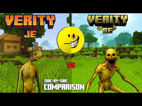 SBS COMPARISON OF VERITY BE BEDROCK VS JAVA (VERITY JE) in Minecraft (mcpe mod)