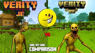 SBS COMPARISON OF VERITY BE BEDROCK VS JAVA (VERITY JE) in Minecraft (mcpe mod)